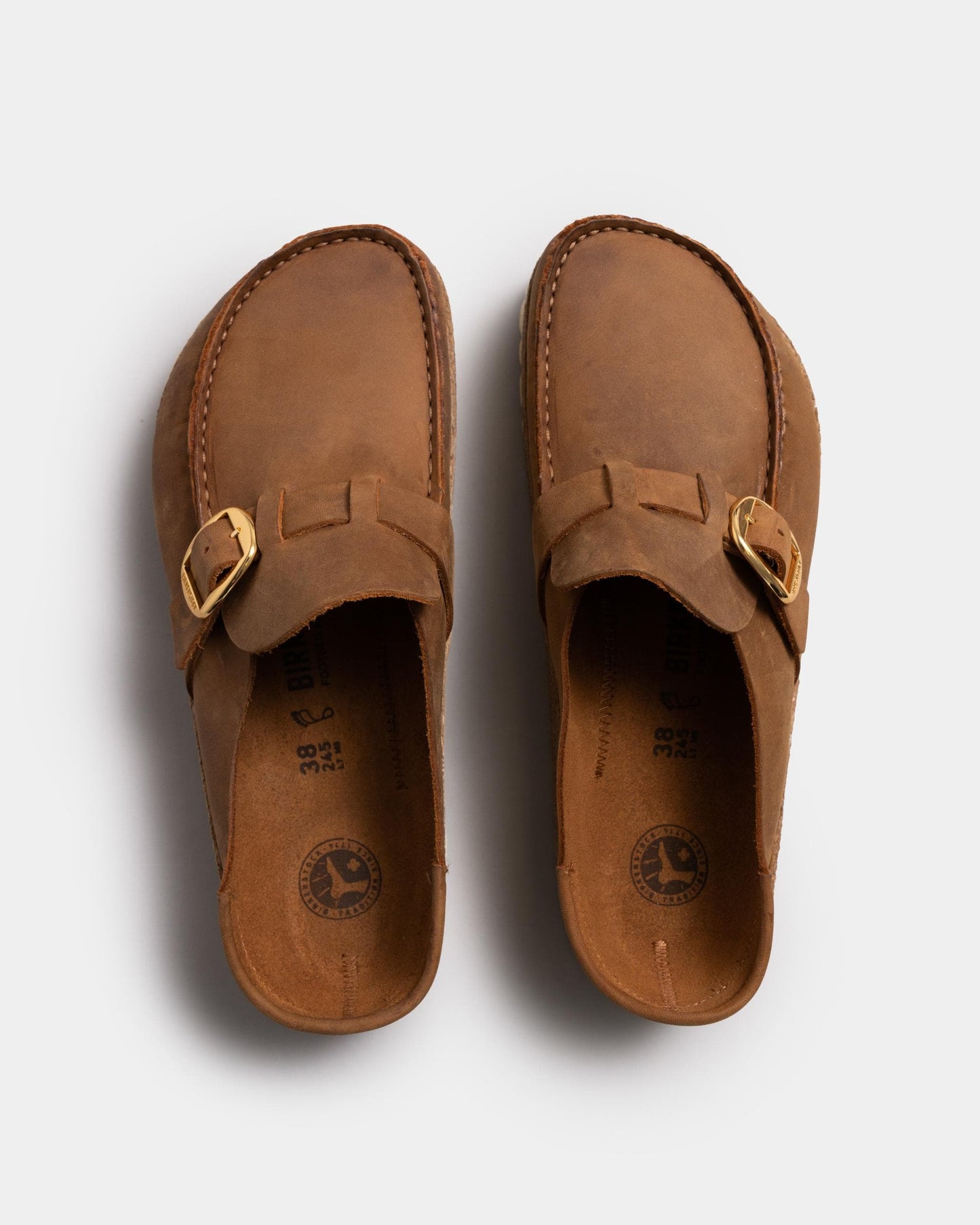 Birkenstock Buckley Oiled Leather Womens Moccasin Clogs