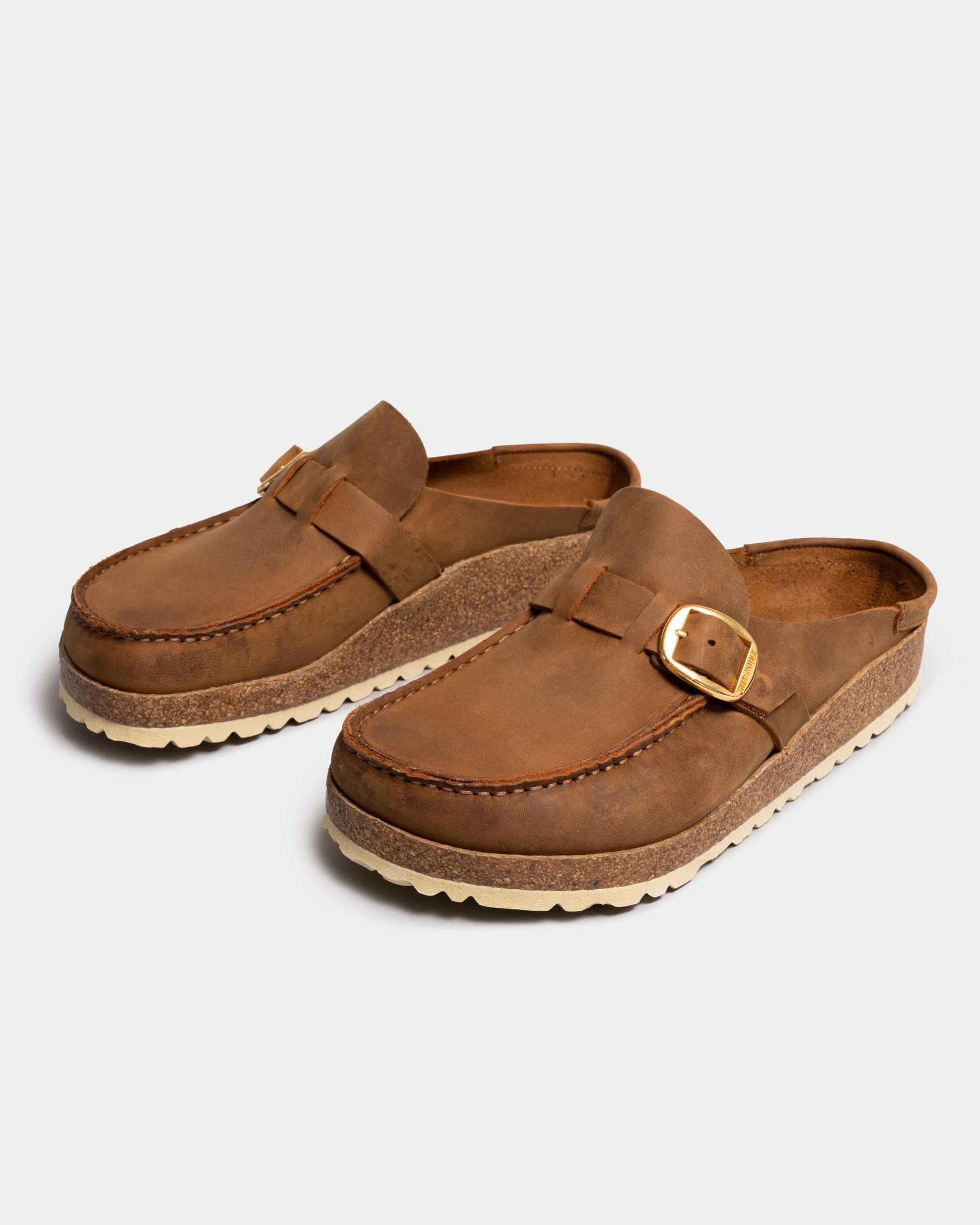 Birkenstock Buckley Oiled Leather Womens Moccasin Clogs