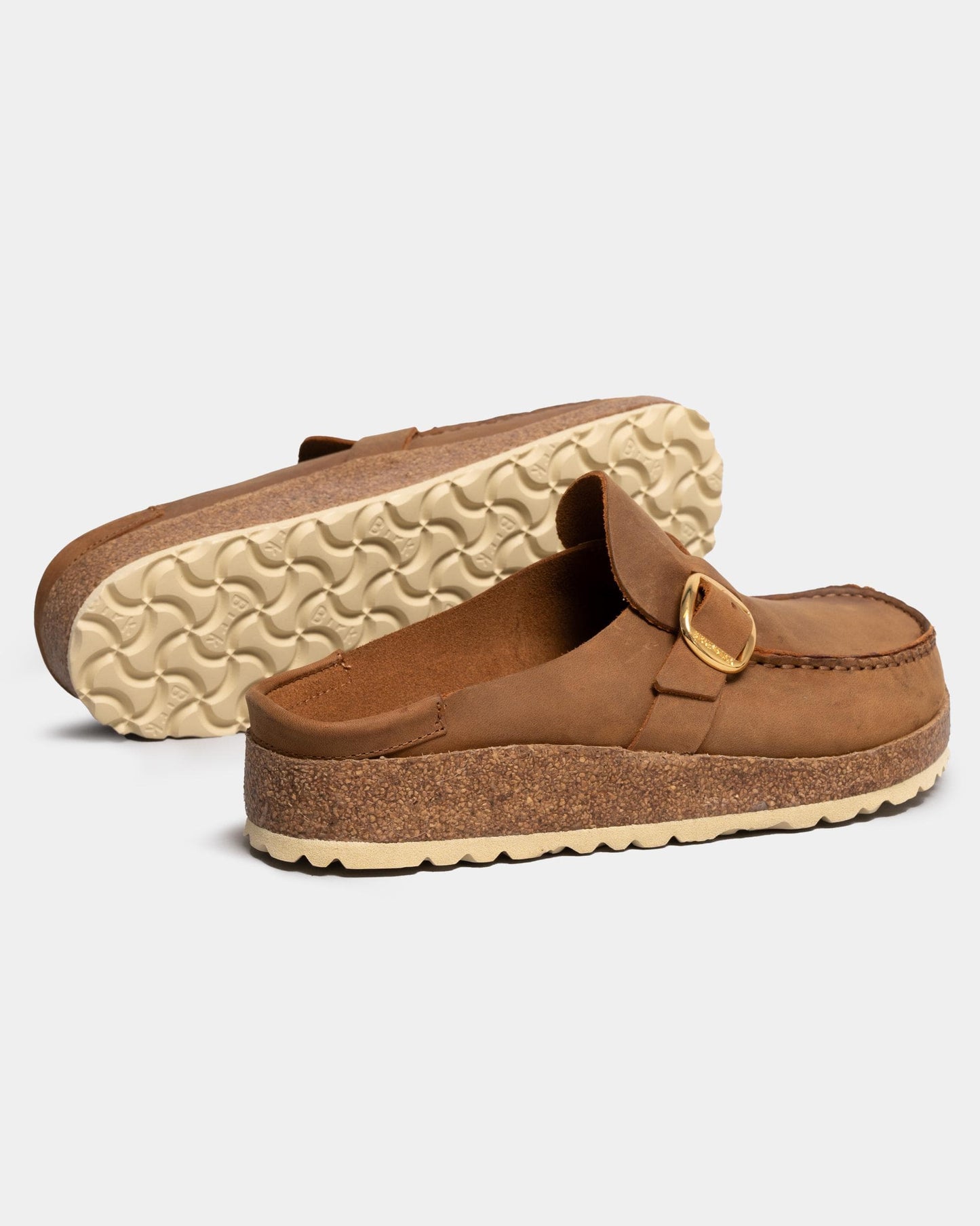 Birkenstock Buckley Oiled Leather Womens Moccasin Clogs