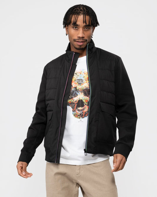 Paul Smith PS Paul Smith Mens Recycled Wadding Mixed Media Jacket