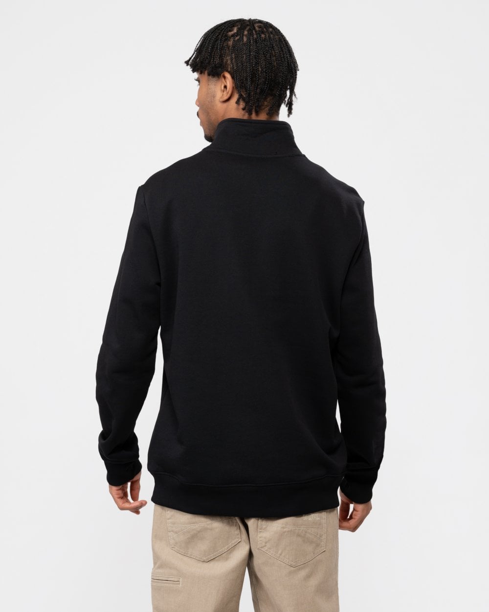 PS Paul Smith Mens Long Sleeve Regular Fit Half Zip Zebra Logo Sweatshirt - 79 Black