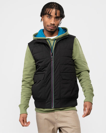 Paul Smith PS Paul Smith Mens Recycled Wadding Mixed Media Gilet