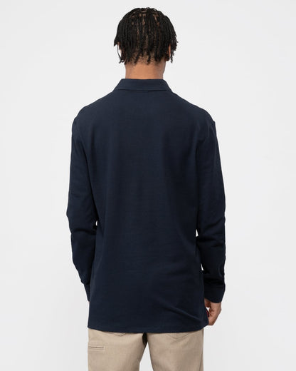 PS Paul Smith Mens Regular Fit Long Sleeve Sports Stripe Zebra Polo - 49 Very Dark Navy