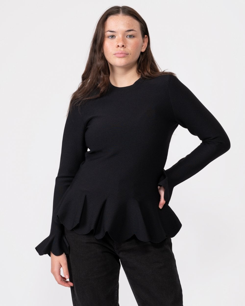 Ted Baker Lillyyy Womens Fitted Top With Peplum