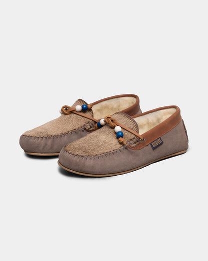 Penelope Chilvers Womens Moccasin Pony Wool- Lined Slipper