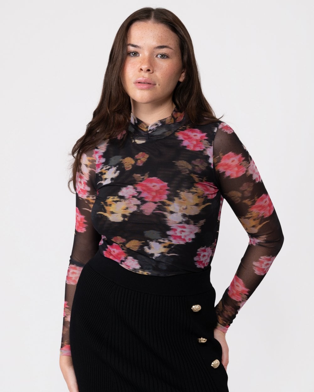 Ted Baker Malyel Womens Printed Mesh Top
