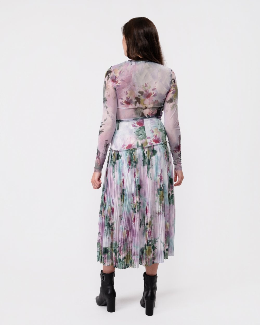 Ted Baker Meliya Womens Printed Pleated Skirt
