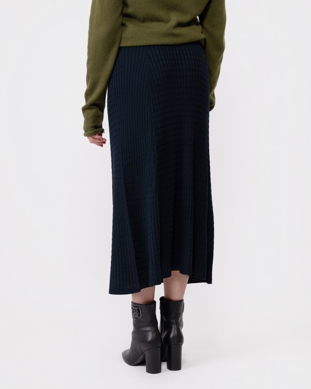 Tommy Hilfiger Micro Cable Womens Flared Skirt