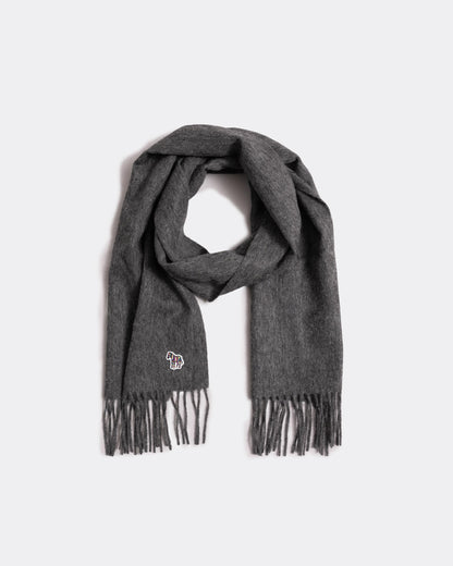 Paul Smith Mens Zebra Patch Wool Scarf