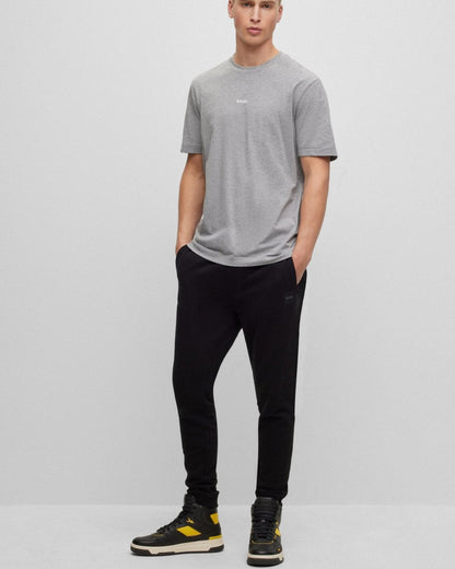 BOSS Orange TChup Mens Crew Neck Small Logo T-Shirt - Light/Pastel Grey 051