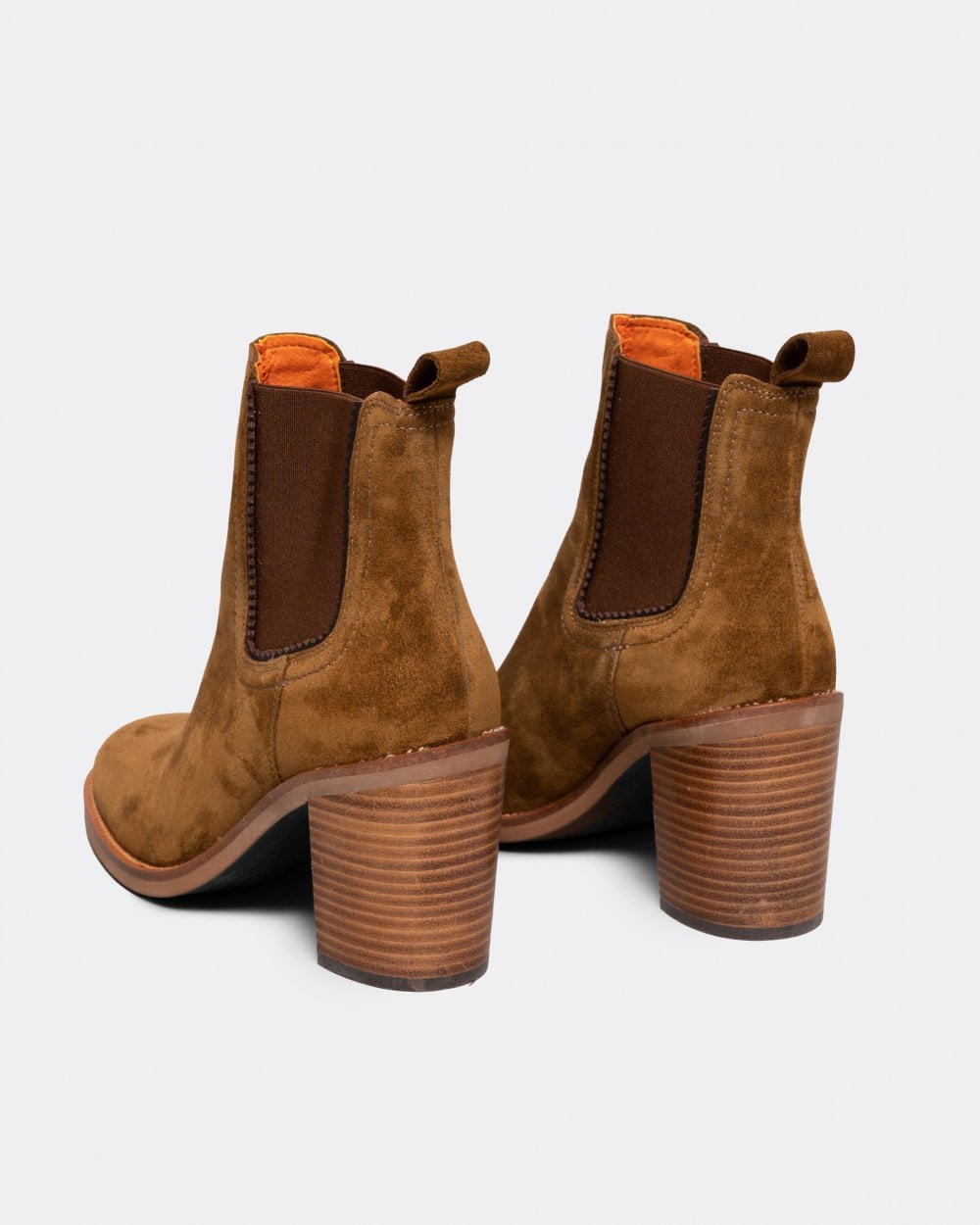 Penelope Chilvers Paloma Suede Womens Heeled Chelsea Boots - 223 Peat