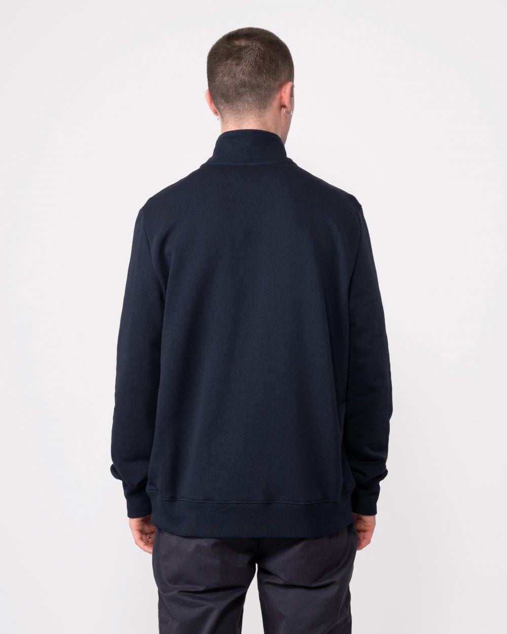 PS Paul Smith Mens Long Sleeve Regular Fit Half Zip Zebra Logo Sweatshirt - 49 Very Dark Navy
