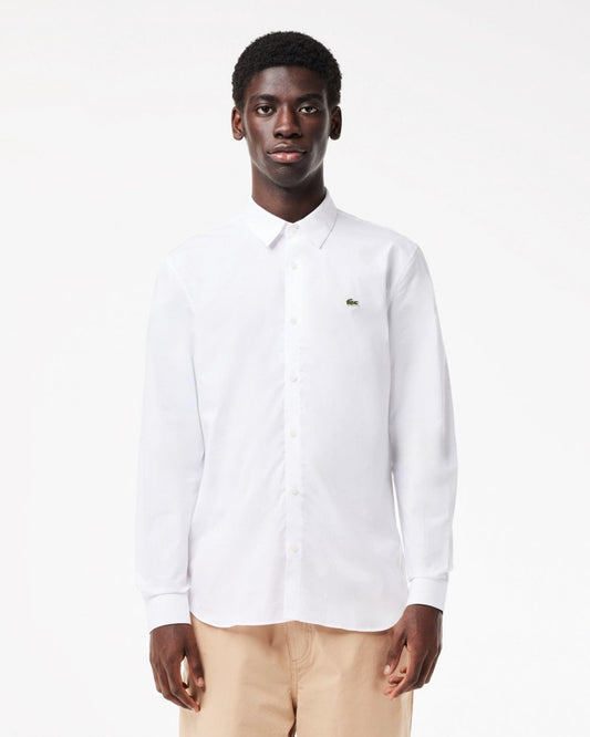 Lacoste Mens Long Sleeve City Shirt - White 001