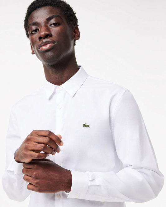 Lacoste Mens Long Sleeve City Shirt - White 001