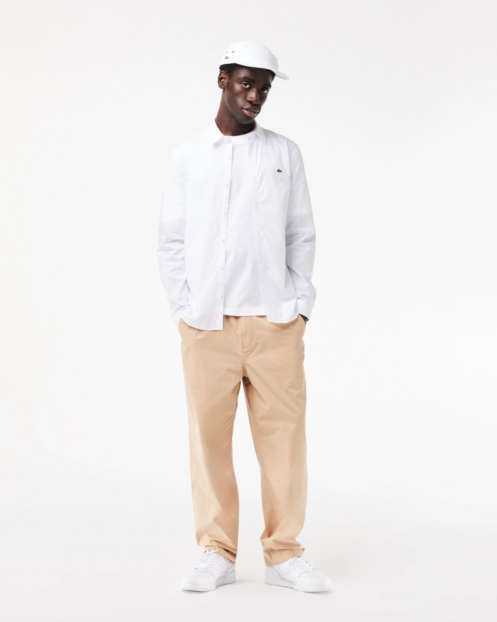 Lacoste Mens Long Sleeve City Shirt - White 001