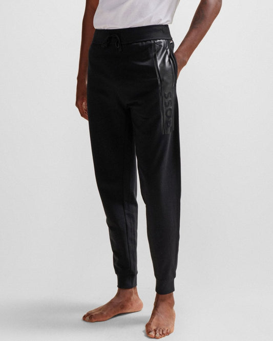 BOSS Orange BOSS Orange Authentic Mens Cuffed Tracksuit Bottoms in French Terry with Logo Print