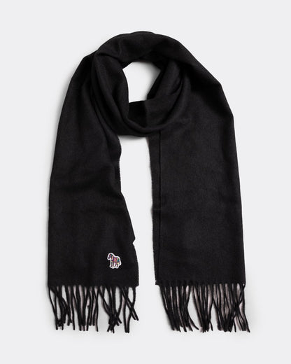 Paul Smith Mens Zebra Patch Wool Scarf