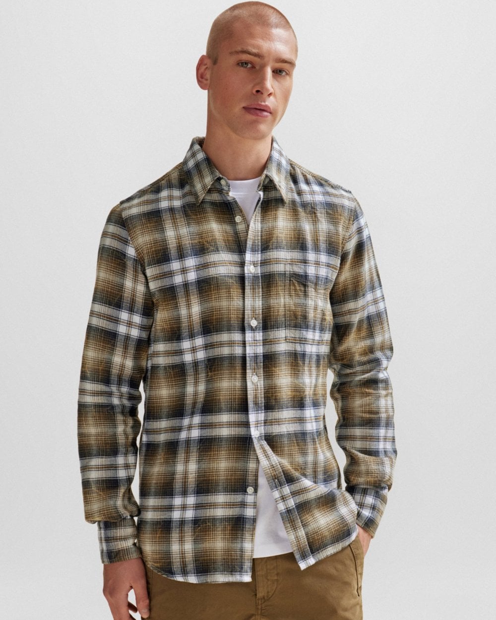 BOSS Orange BOSS Orange Relegant 6 Mens Cotton Flannel Check Shirt