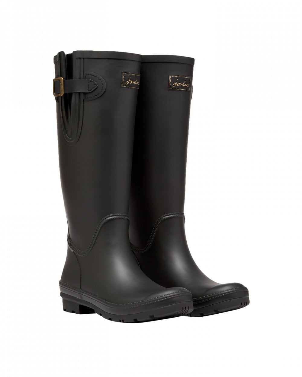 Joules Houghton Womens Adjustable Tall Wellies - Black - CHO - Designer Womens Tall Wellies