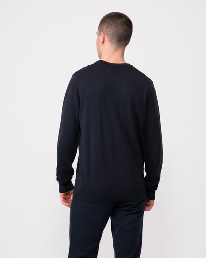 PS Paul Smith Mens Crew Neck Zebra Badge Jumper - 49 Very Dark Navy