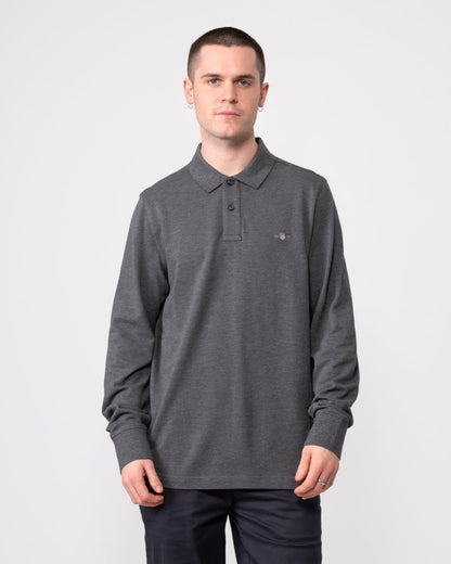 GANT Mens Regular Fit Long Sleeve Shield Logo Pique Rugger