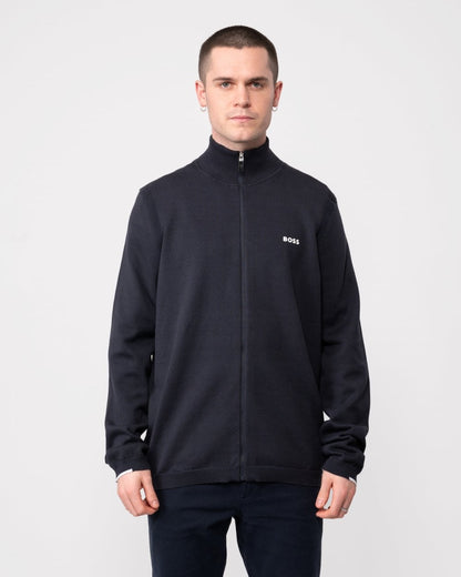 BOSS Green Ever-X Full Zip Mens Cardigan - Dark Blue 402