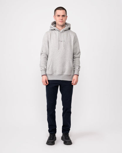 Tommy Hilfiger Tommy Logo Tipped Mens Hoodie - Light Grey Heather