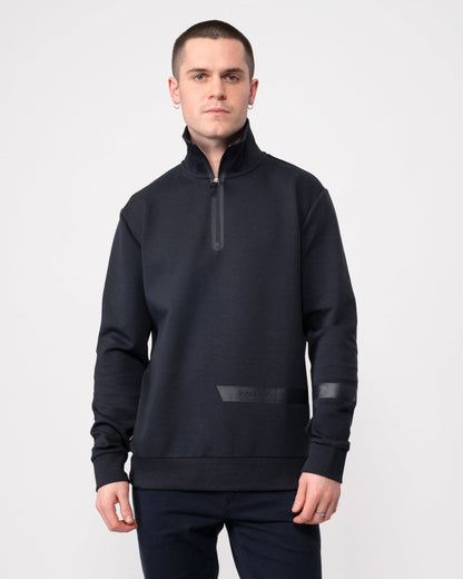 BOSS Green Sweat 1 Strip Logo Mens 1/4 Zip Sweatshirt