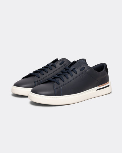 BOSS Orange Clint Mens Cupsole Lace-Up Trainers in Leather and Nubuck