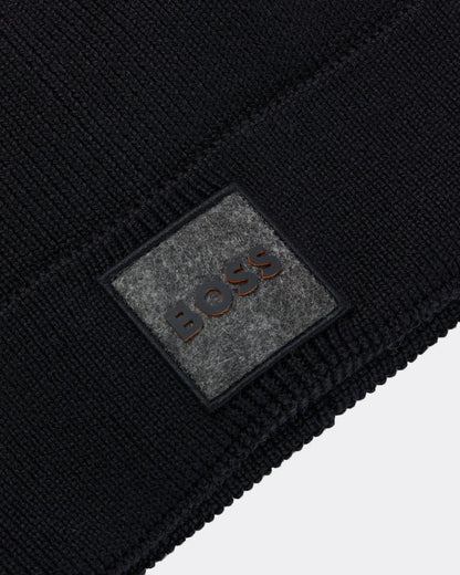 BOSS Orange Foxxy Mens Beanie - Black 001