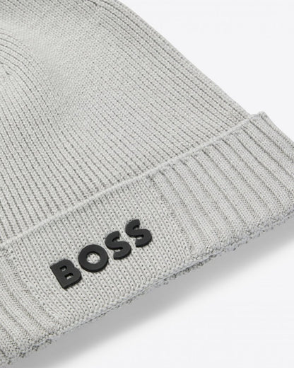 BOSS Green Asic-X Mens Beanie - Grey 063