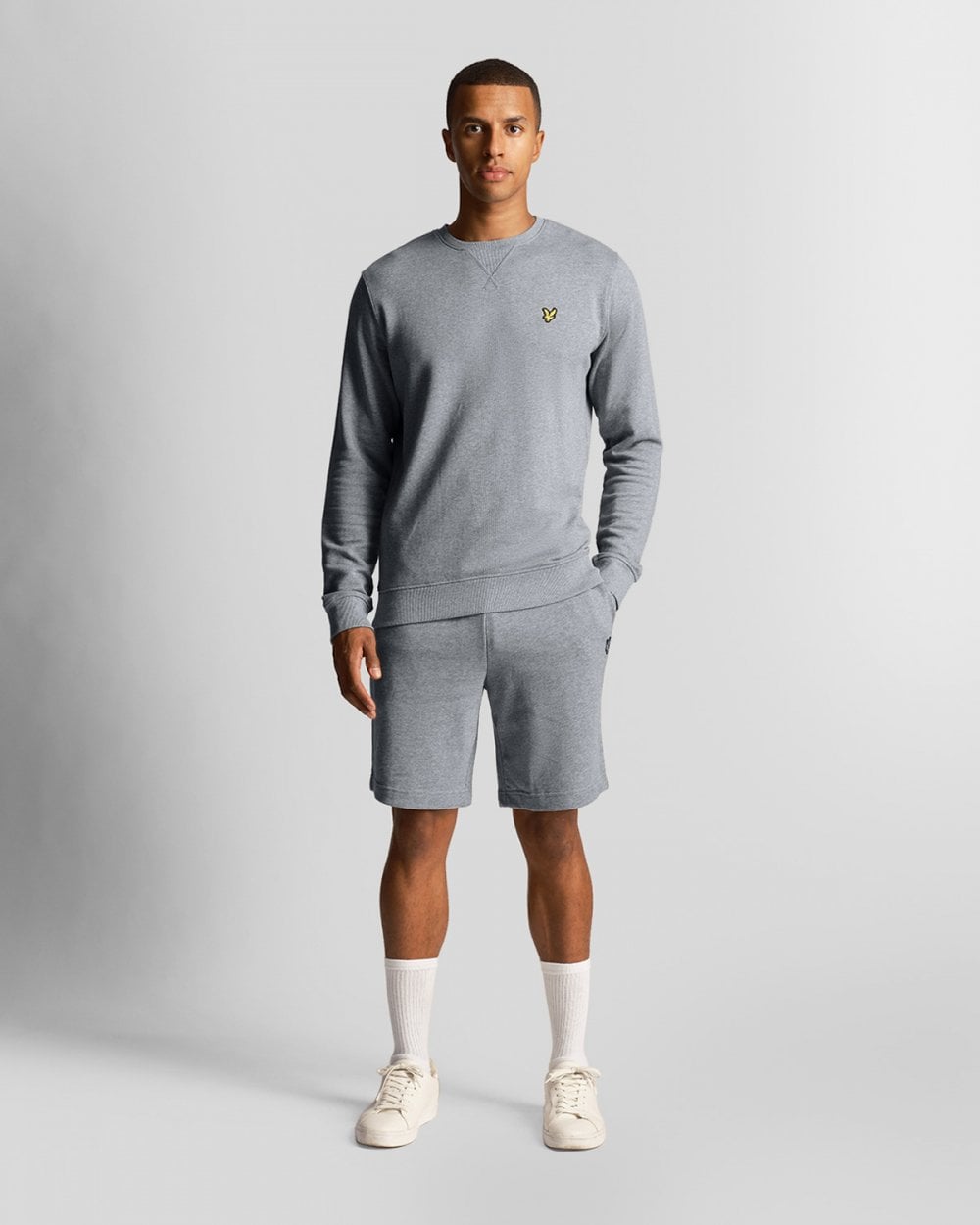 Lyle & Scott Sweat Mens Shorts ML414VOG - T28 Mid Grey Marl
