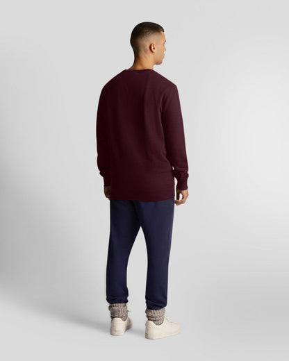 Lyle & Scott Mens Sweatshirt ML424VOG - Z562 Burgundy