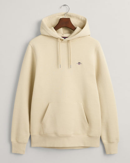 GANT Mens Regular Fit Shield Logo Pullover Hoodie - 239 Silky Beige