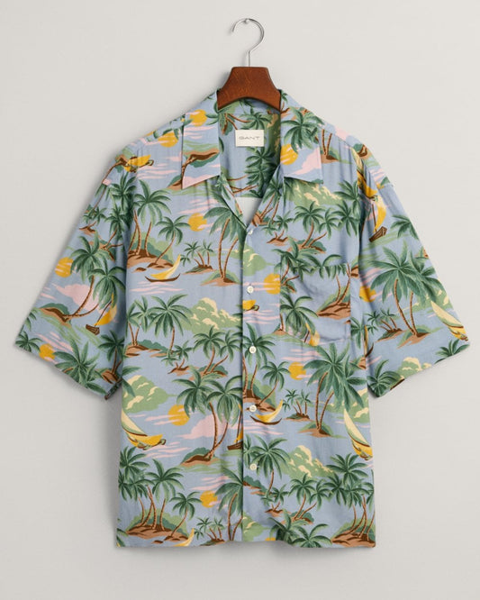 GANT GANT Mens Hawaiian Print Short Sleeve Shirt
