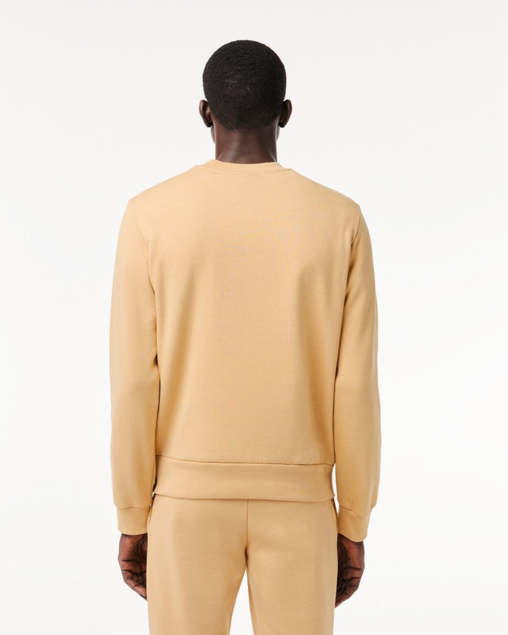 Lacoste Mens Crew Neck Fleece Sweatshirt - Croissant IXQ
