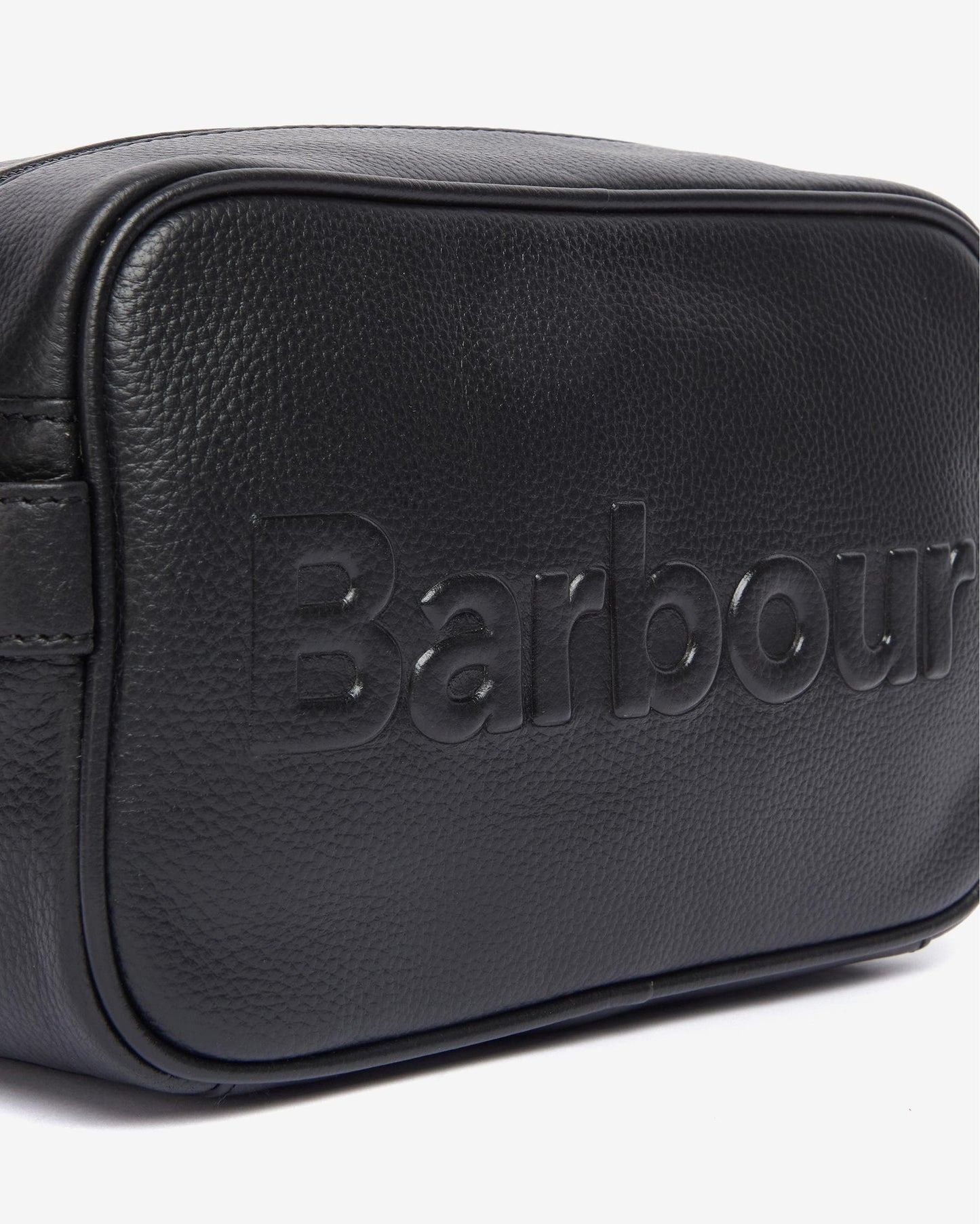 Barbour Logo Mens Leather Washbag