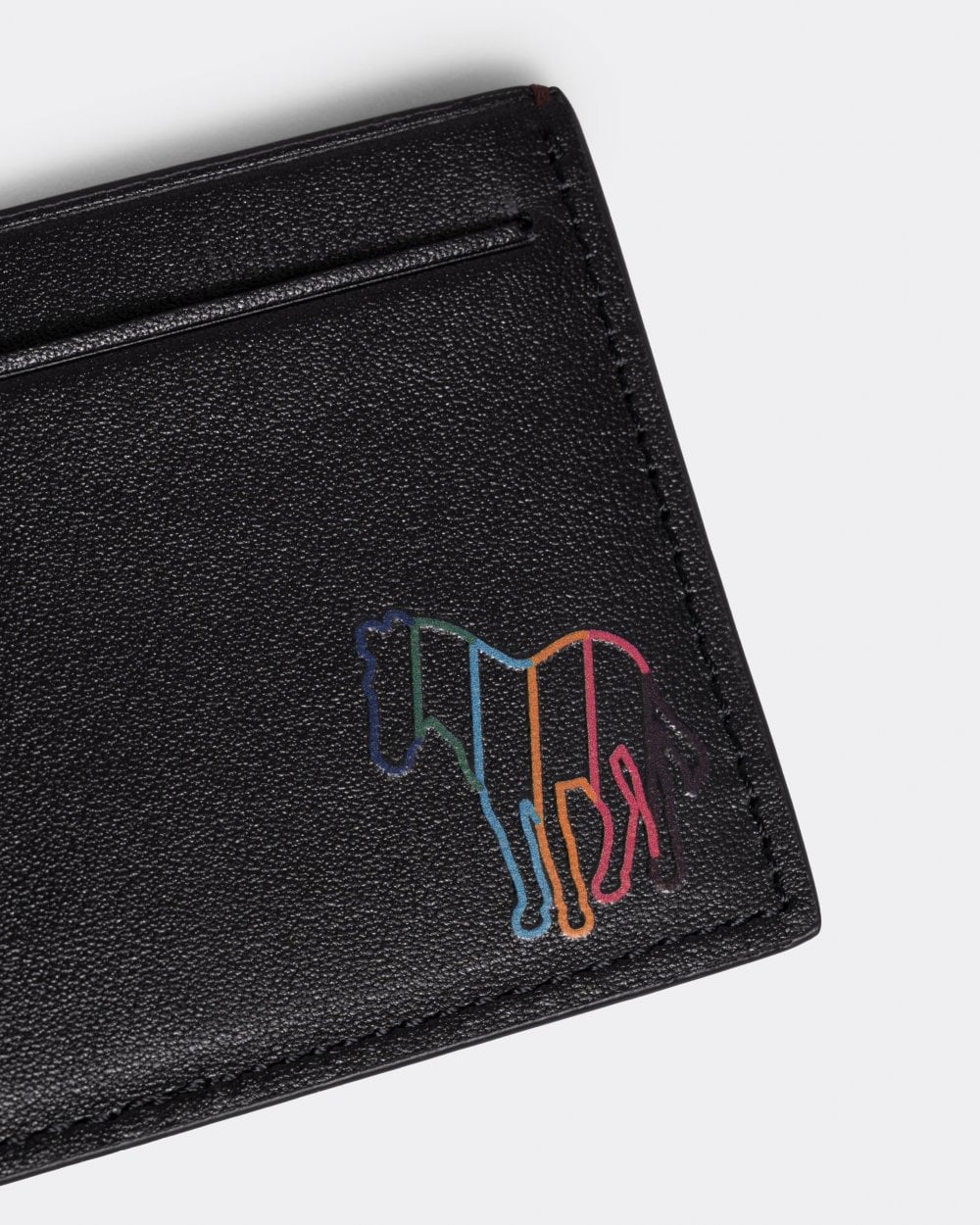 Paul Smith Mens Zebra Logo Leather Card Holder