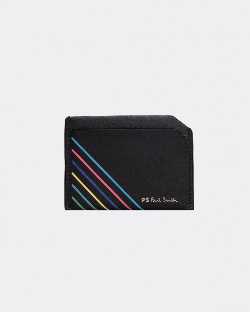 Paul Smith Mens Script Logo Leather Card Holder