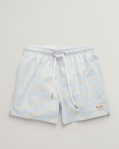 GANT Mens Regular Fit Seersucker Swim Shorts