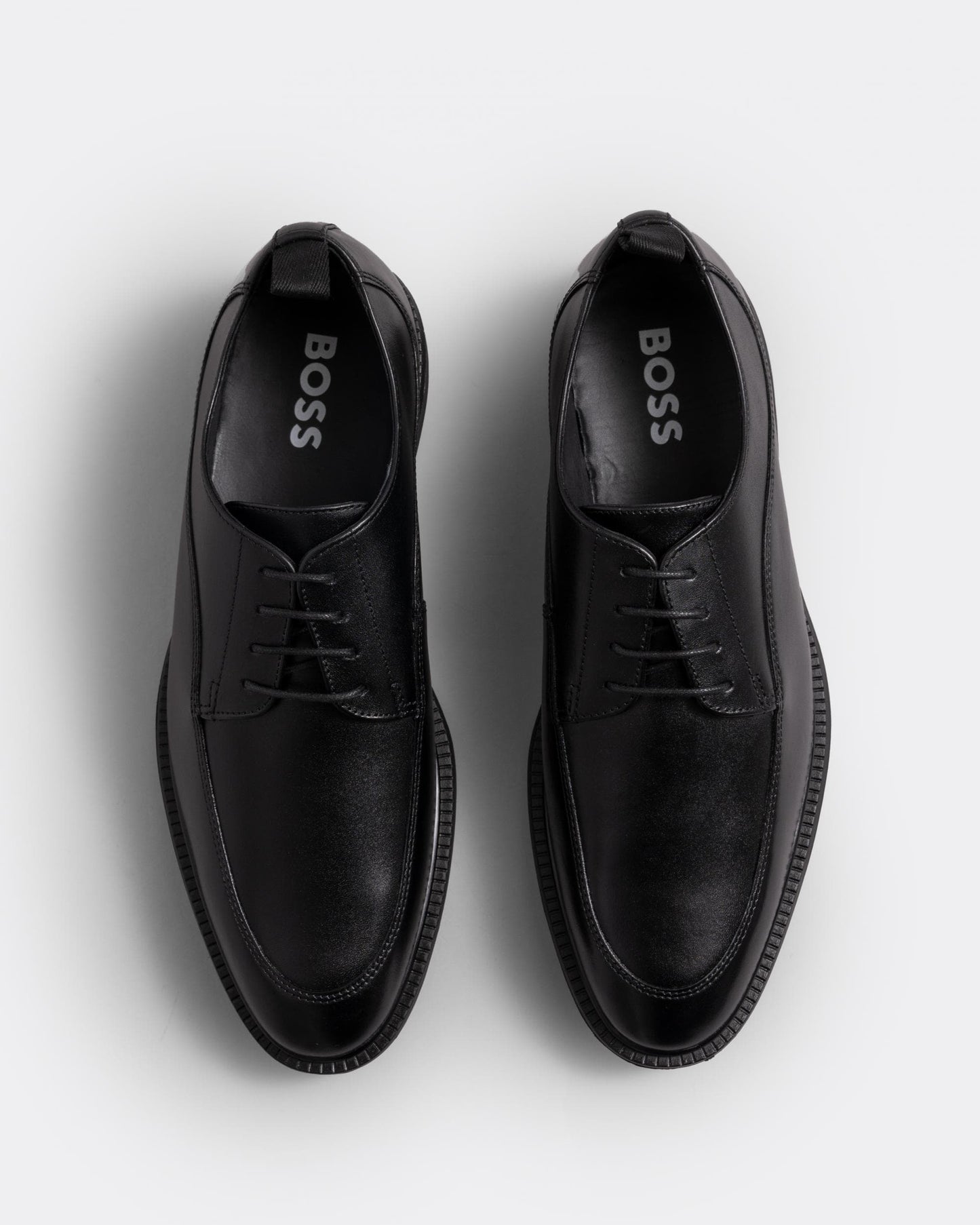 BOSS Orange Larry Mens Leather Derby Shoes with Stitching Detail