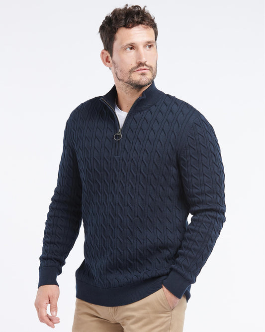 Barbour Cable Knit Mens Half-Zip