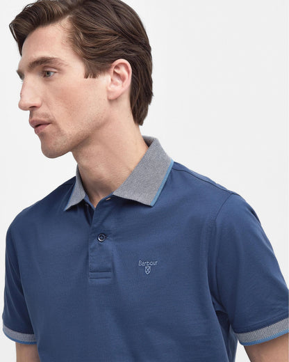 Barbour Cornsay Mens Tailored Polo - Dark Denim