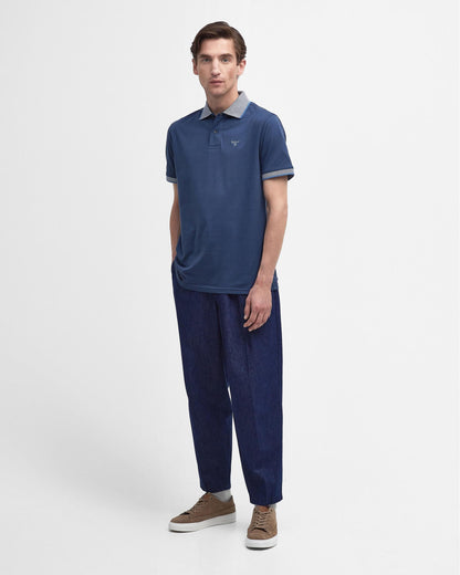 Barbour Cornsay Mens Tailored Polo - Dark Denim