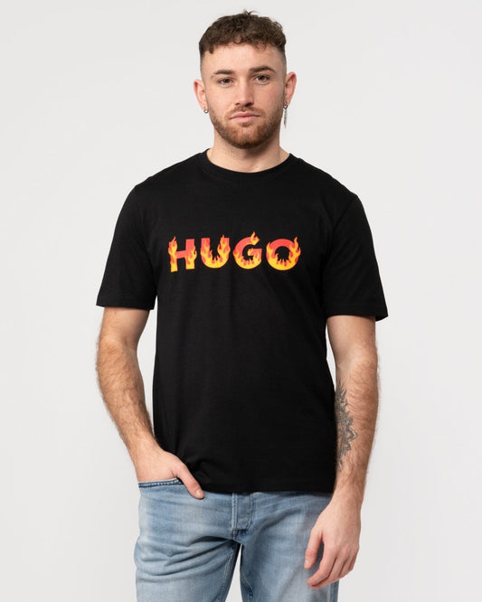 HUGO HUGO Danda Mens Flame Logo T-Shirt