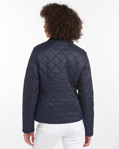 Barbour Deveron Quilted Womens Jacket - Navy/Pale Pink