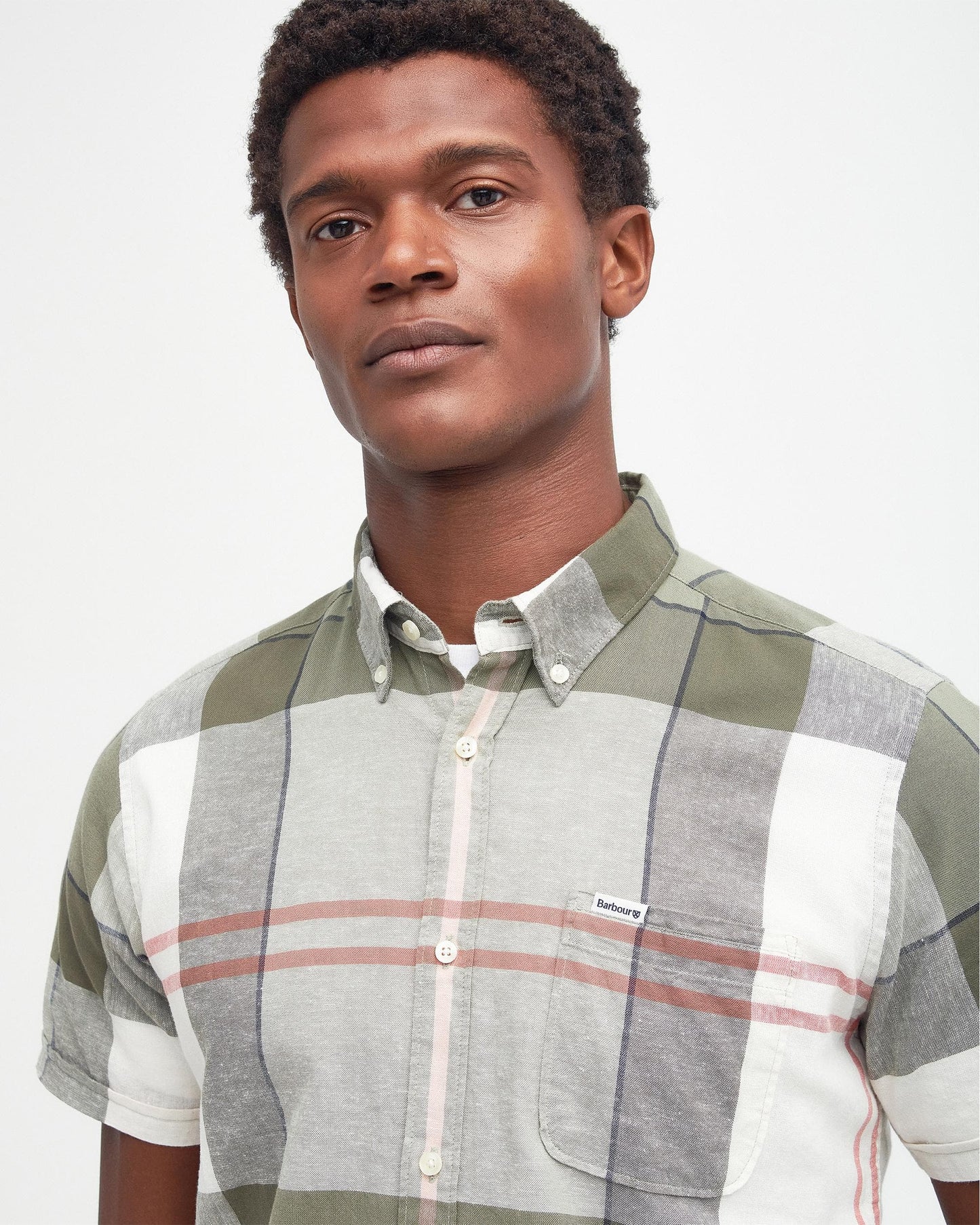 Barbour Douglas Mens Tailored Shirt - Glenmore Olive Tartan