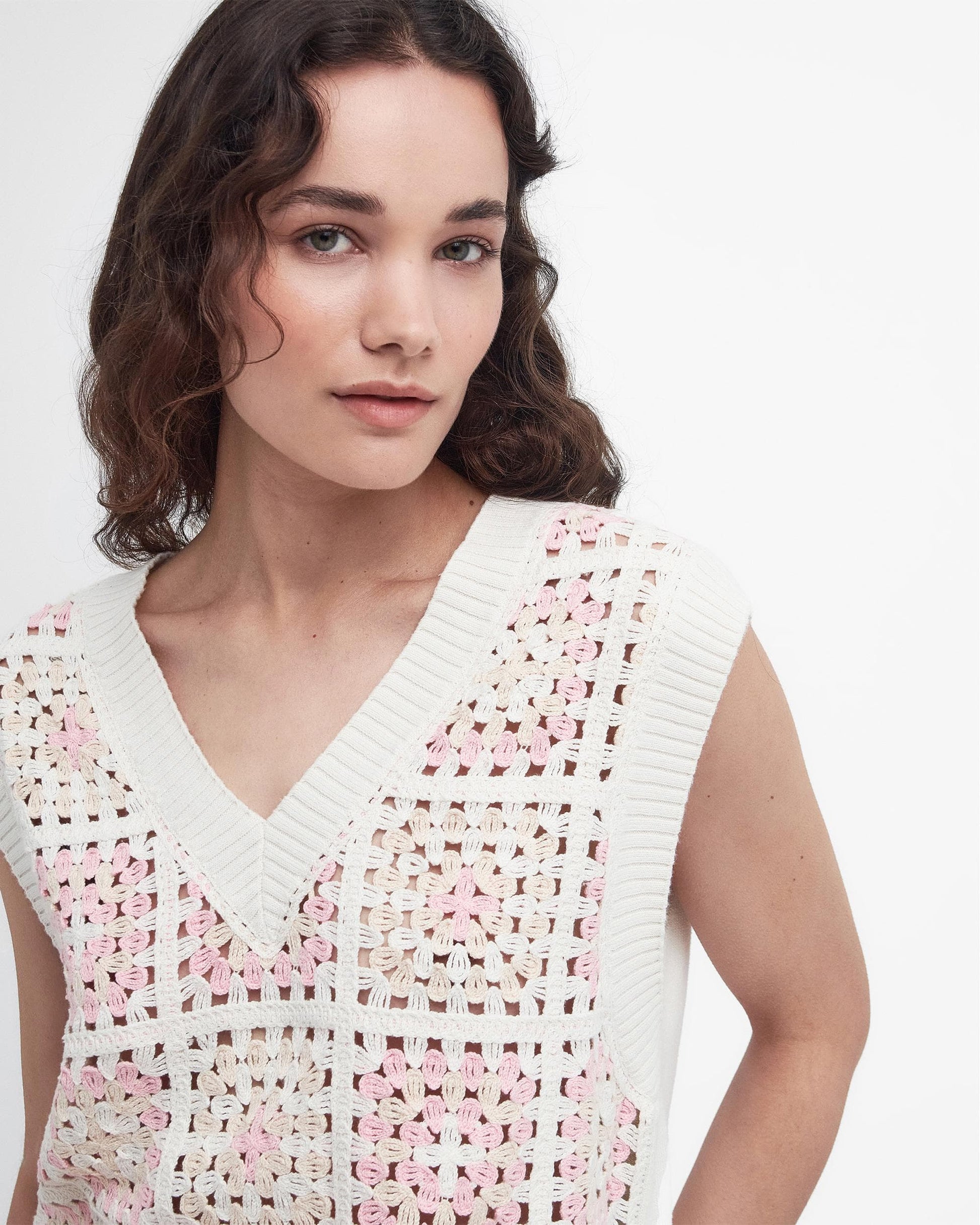 Barbour Falmouth Womens V-Neck Knitted Jumper Vest