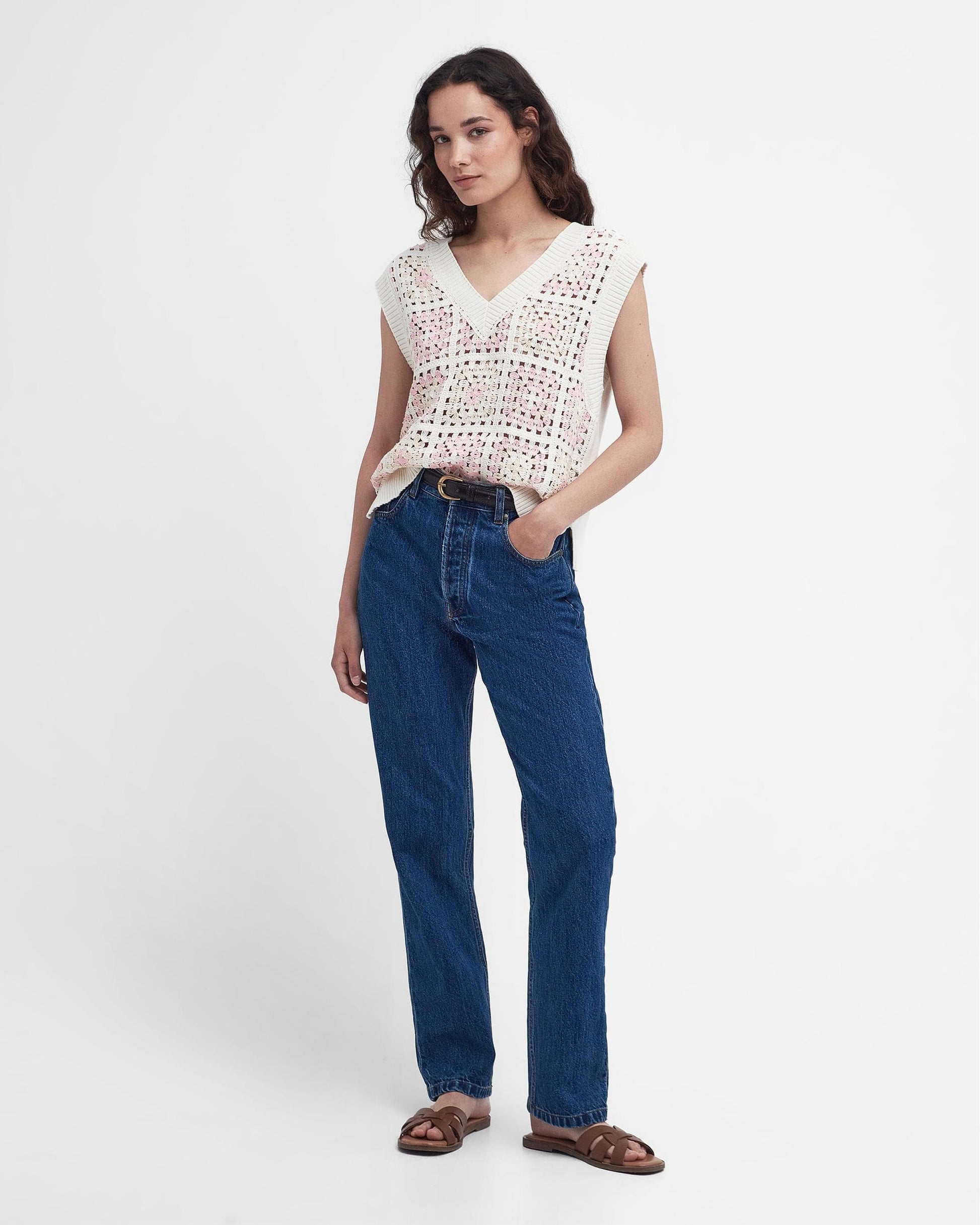Barbour Falmouth Womens V-Neck Knitted Jumper Vest