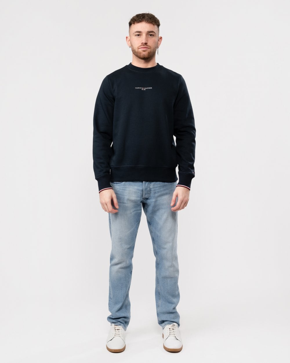 Tommy Hilfiger Tommy Hilfiger Tommy Logo Mens Tipped Sweatshirt